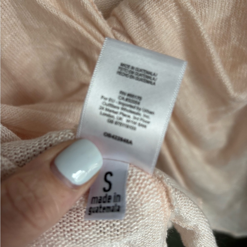 We the Free/Free People Open Twist Back Lightweight Sweater Light Pink Sz Small - Picture 3 of 8